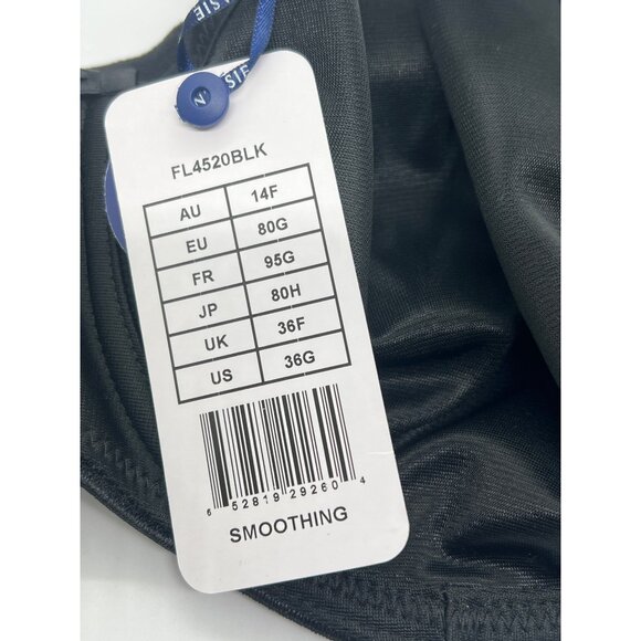 Fantasie Balcony Bra FL4520BLK Smoothing Black Wire Support Size 38G US NWT - Picture 2 of 3